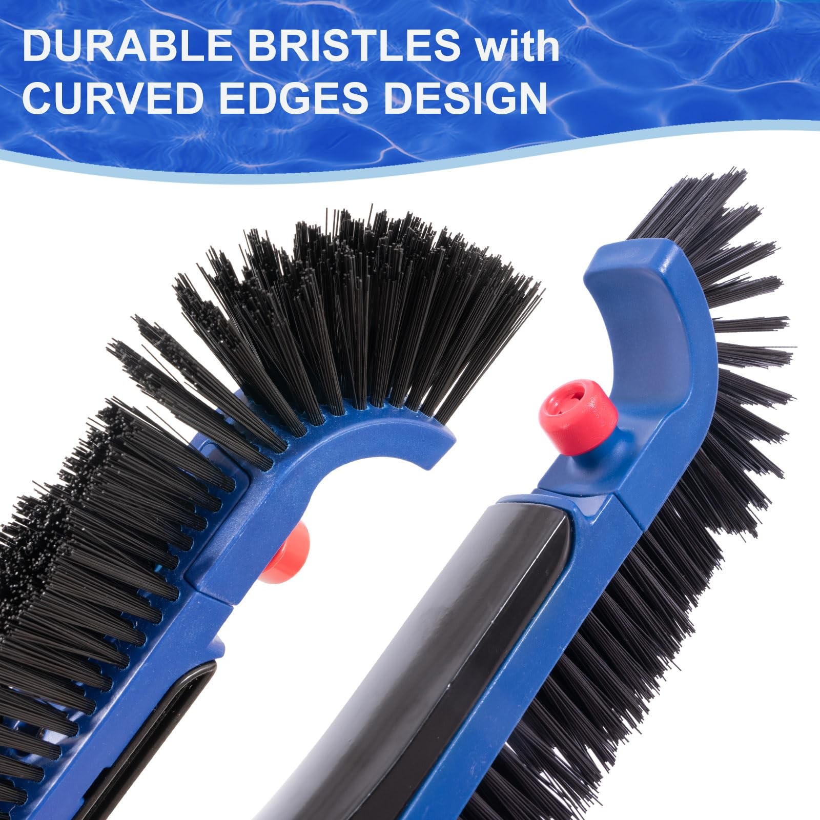 20 » Curved Pool Brush with BPT Bristles for Inground Pools Heavy Duty