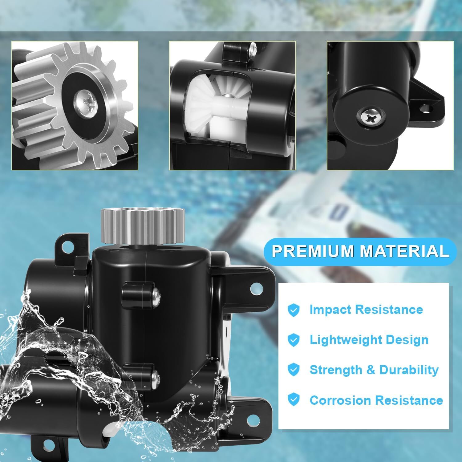 For Polaris R0837300 Gearbox Assembly, Quattro P40/Sport Pressure Side Cleaner