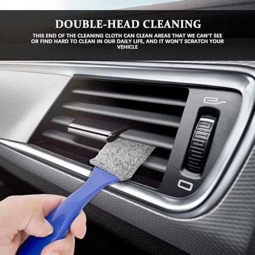 Universal 2 in 1 Duster for Car Clean, Car Vent Cleaner, Double Head Blue