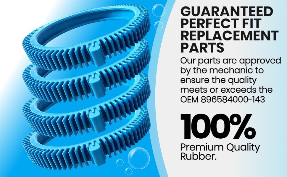 Front & Rear Back Tires with Super Hump for 2X 4X & Pressure Pool Cleaners Wheel