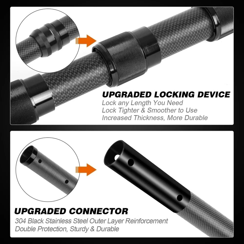 15FT Carbon Fiber Telescopic Pool Pole – Heavy Duty Cleaning & Skimming Tool