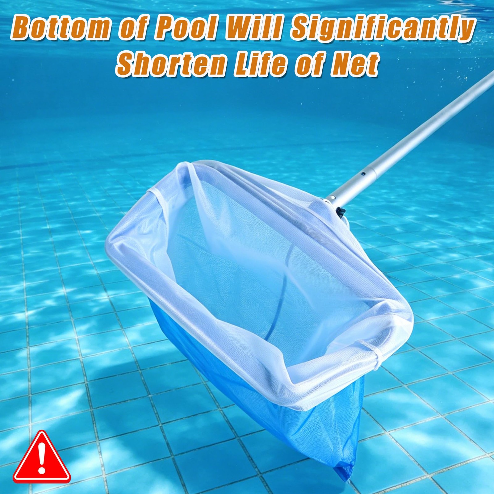 3Pcs Ultra Fine Mesh Pool Skimmer Net – 26&Prime;x22&Prime; Adjustable Large Deep Nylon L…