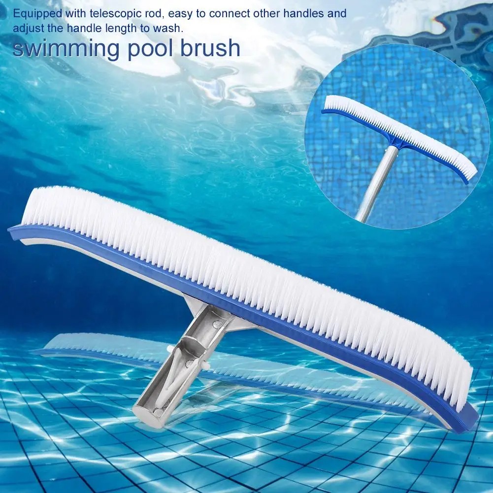 Professional Heavy Duty 18&Prime; Swimming Pool Floor Wall Cleaning Brush Head Tool