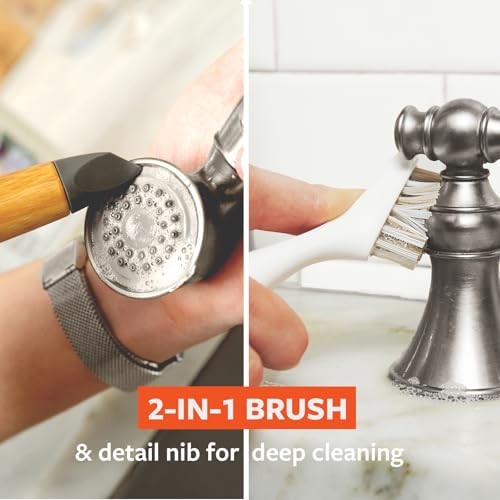 Micro Manager, Deep Cleaning Brush for Crevices, Shower, & Grout, Tough 2 Pack