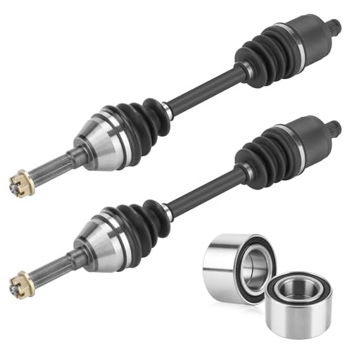 2pcs Front/Left/Right CV Axles & Wheel Bearing Kit for 2*Front Axles + Bearings