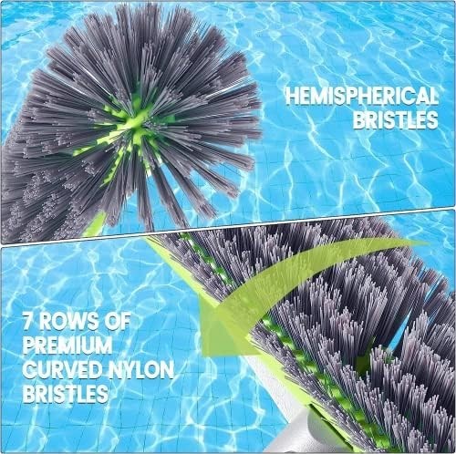 Sepetrel 17.5&Prime; Pool Brush Head for Cleaning Walls,Heavy Duty Inground/Above G…