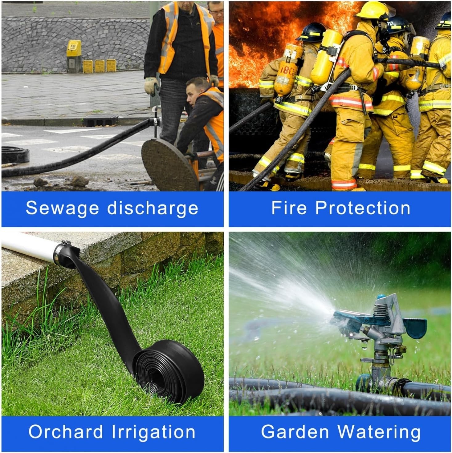 Versatile 50FT PVC Swimming Pool Backwash Hose – Effortless Drainage Setup
