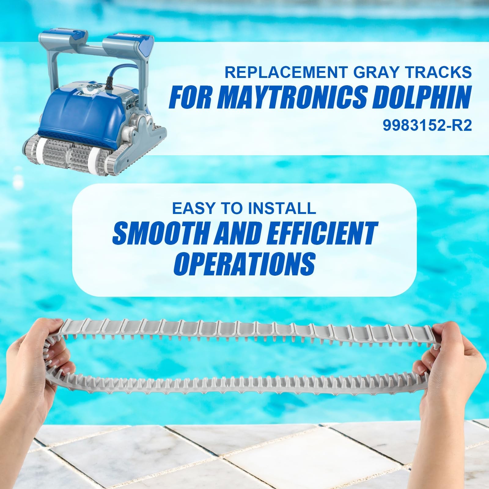 Menkxi 6 Pack Pool Cleaner Accessories Compatible with Maytronics white, gray