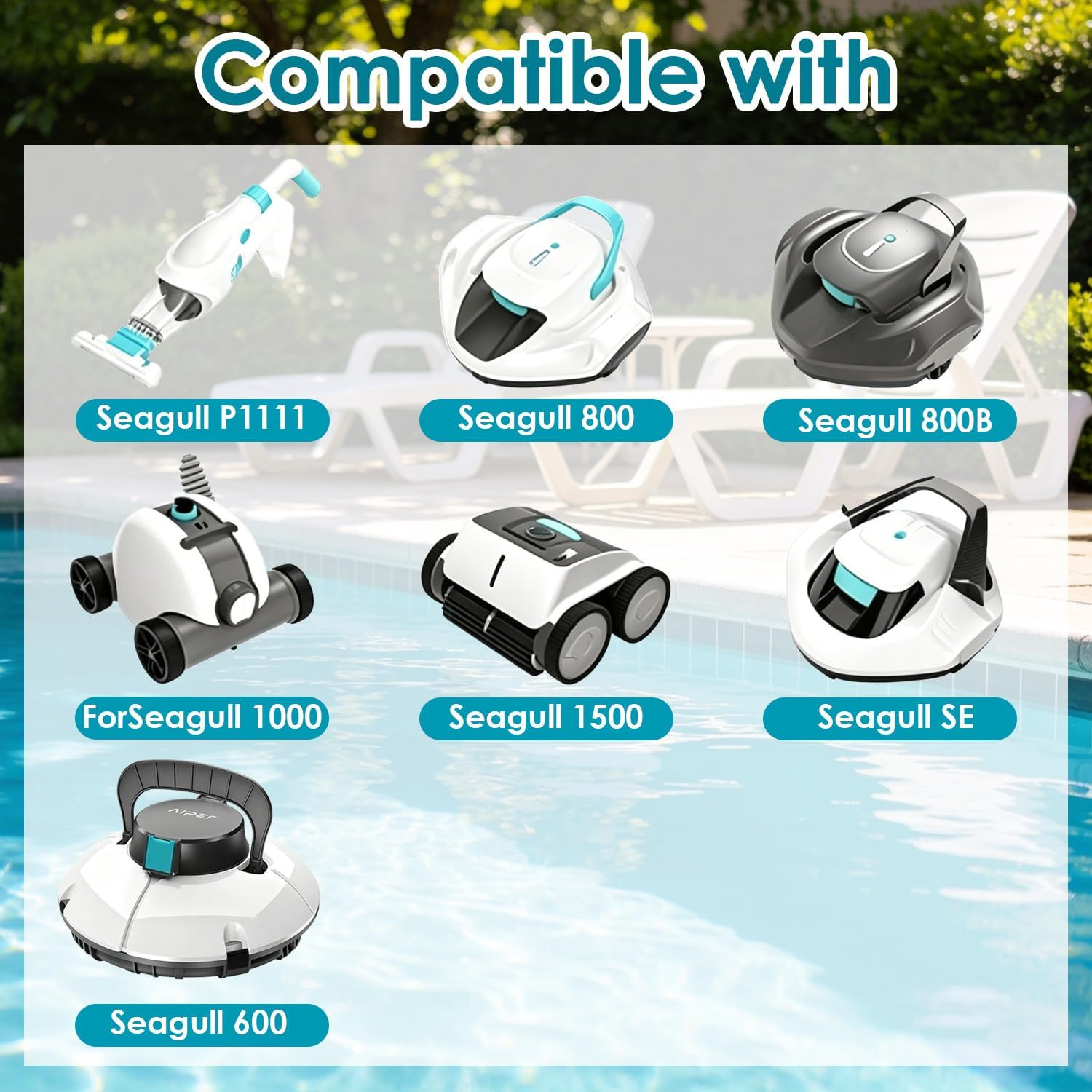 12.6V 1.8A Replacement Charger for Aiper Seagull Pool Vacuum 600 800 800B SE 100