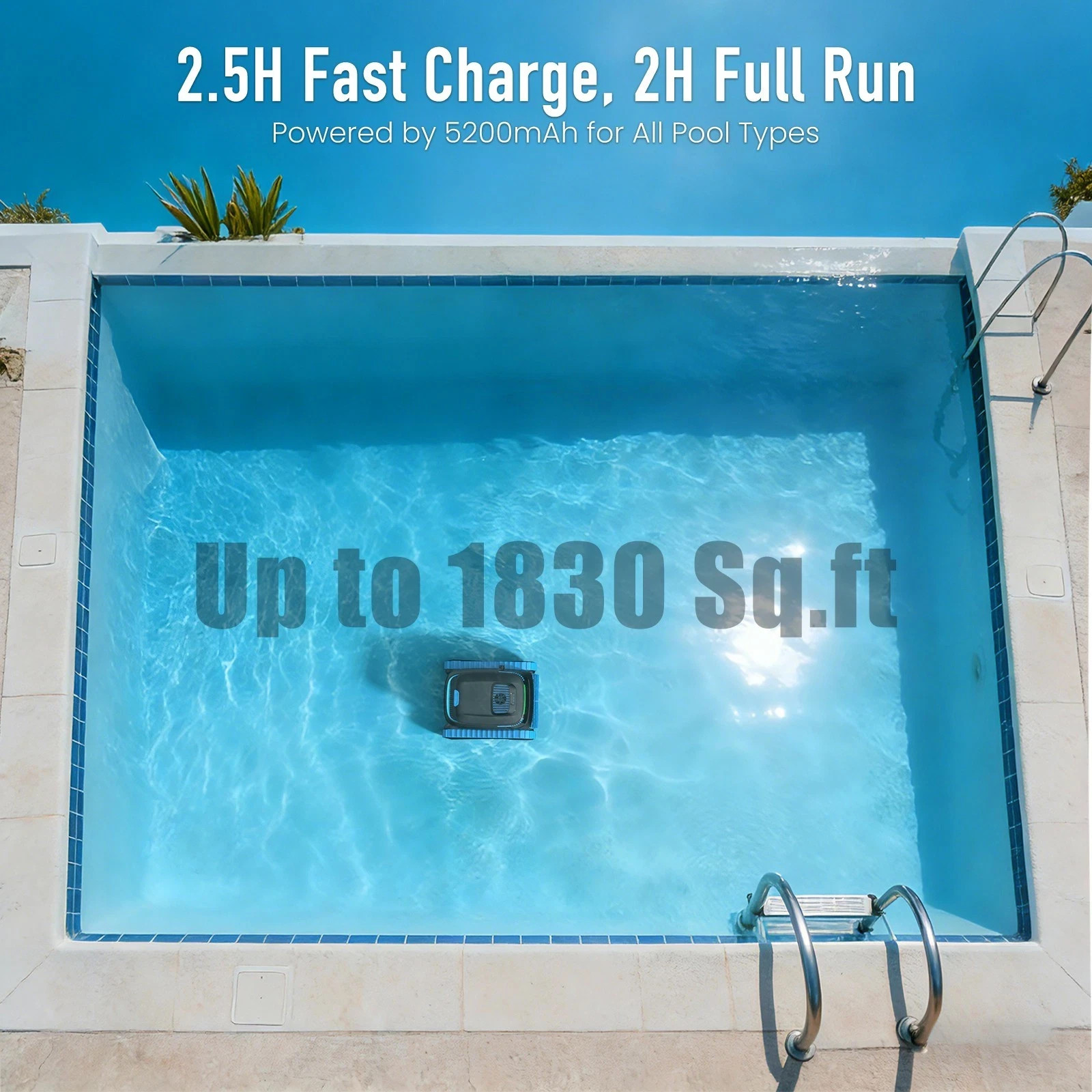 AIRROBO CP40 Vacuum Pool Waterline Robot Automatic for Floor Walls Cleaner APP