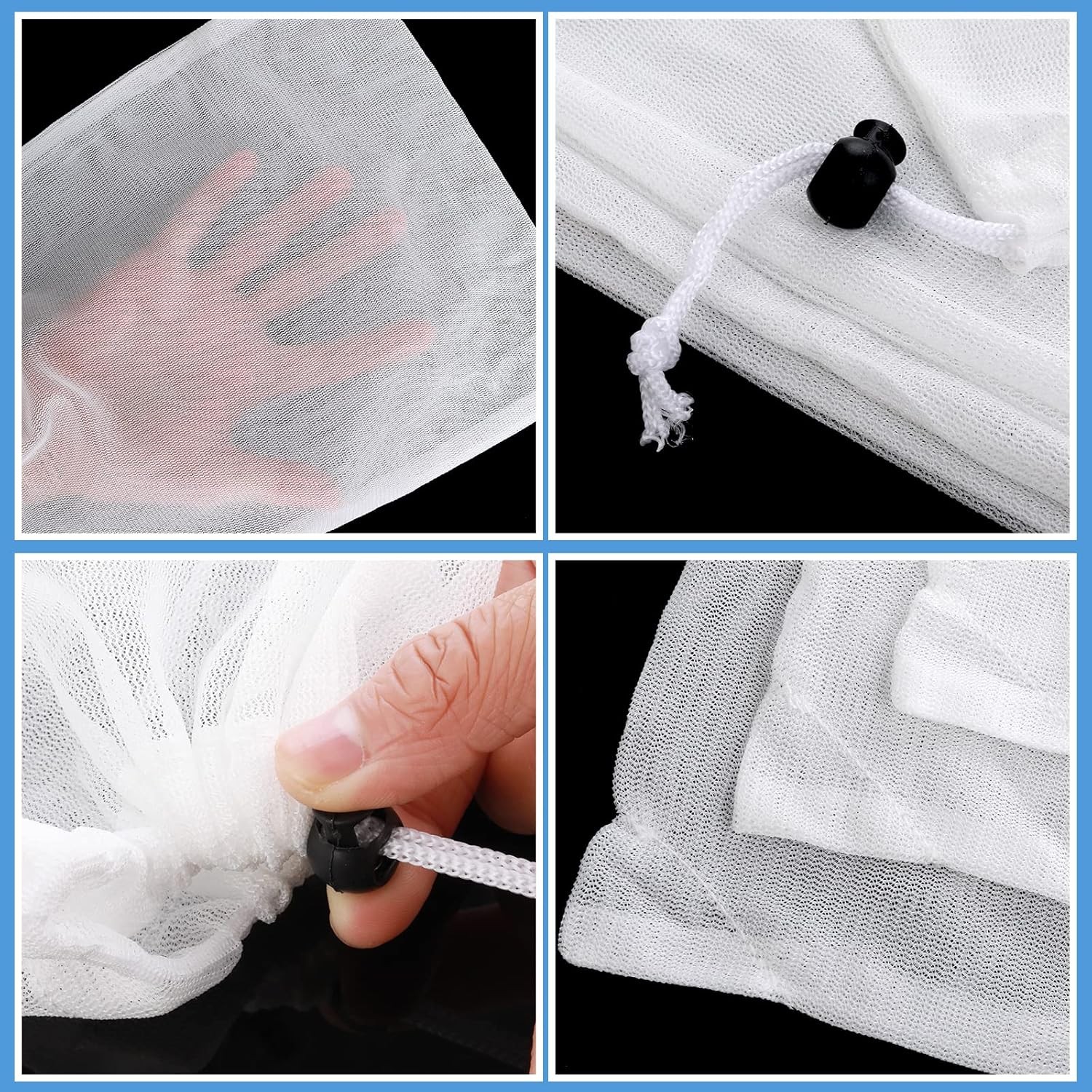 Thinp 6 Pack Pool Cleaner Net, 9 X 12.2 Inch Vacuum Pool Cleaner Fine Mesh Bag