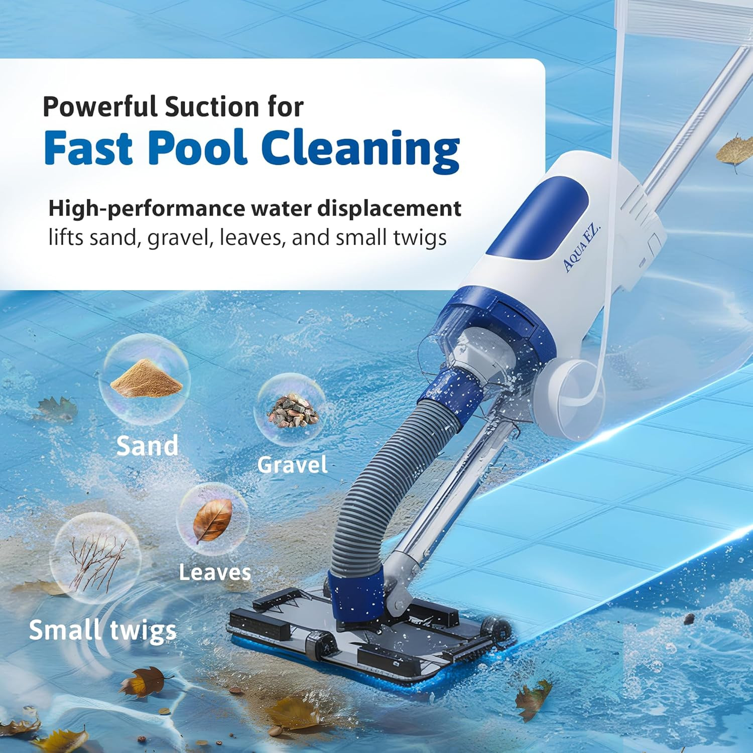 RPV901 Ultra-Powerful Rechargeable Pool Vacuum – Cordless, Consistent Runtime, W