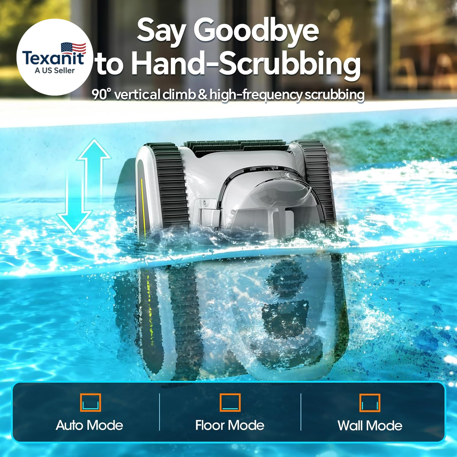 Pool Vacuum for Inground Pools & above Ground Pool, Cordless Robotic Pool Cleane
