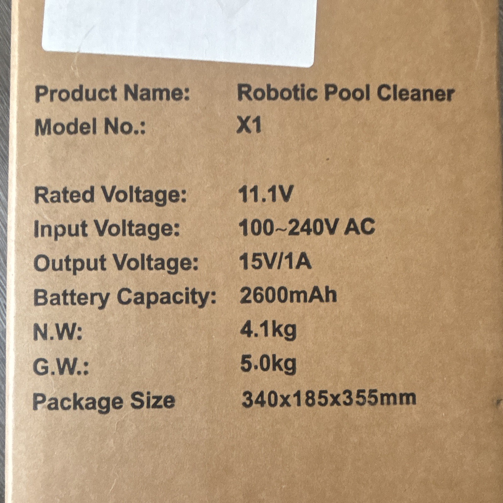 Poolease X1 Cordless Robotic Pool Cleaner Pool Floor 2600mAh 11.1V CE