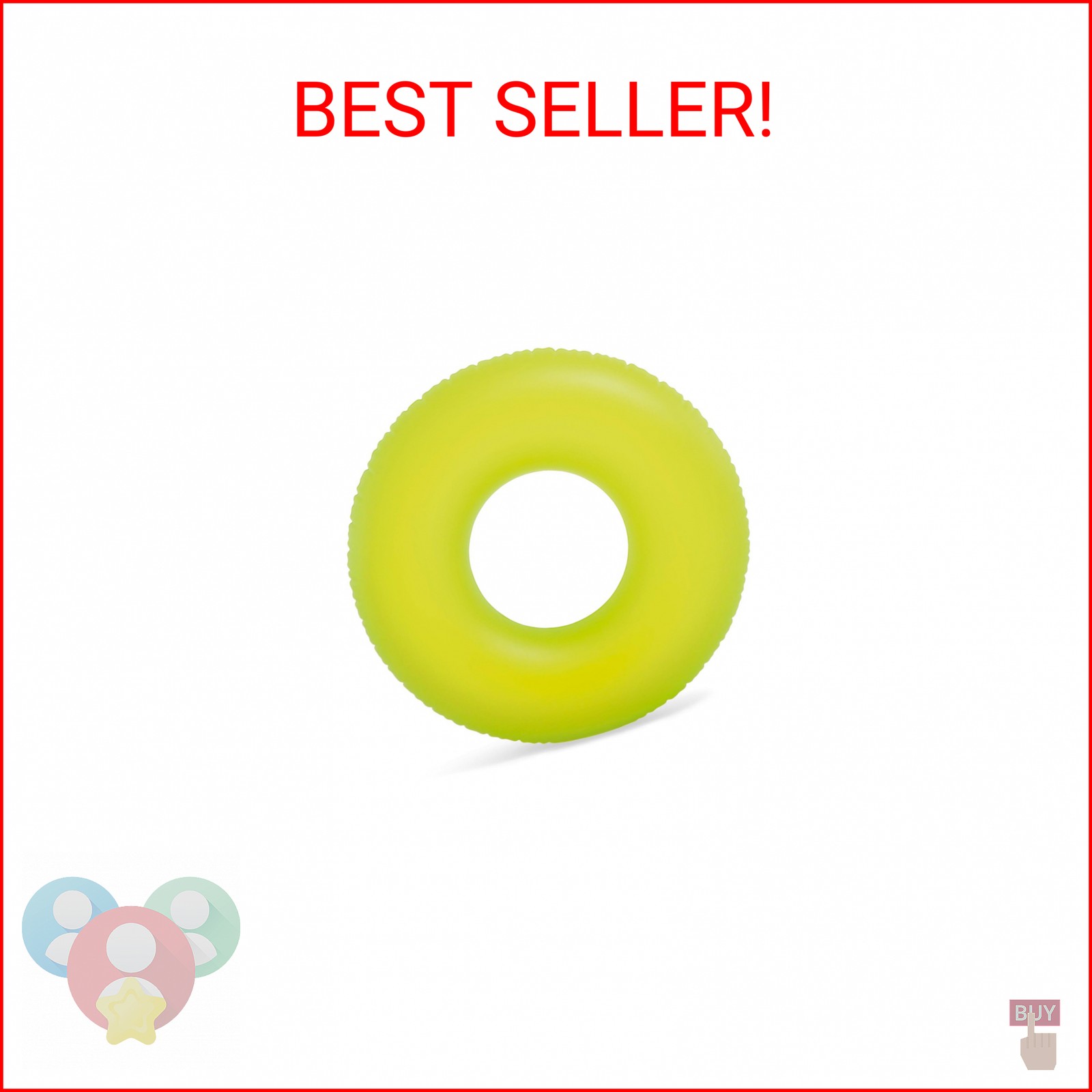 INTEX Inflatable Neon Frost Tube: 36&Prime; Diameter – 132lb Weight Capacity – One Tub