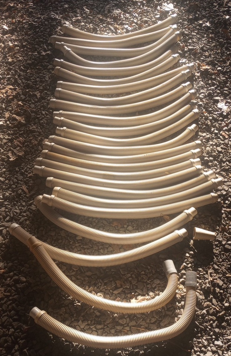 Lot 24 Genuine Hayward Pool Cleaner Hose 32&Prime; Section 1.5&Prime; + vacuum end adapter