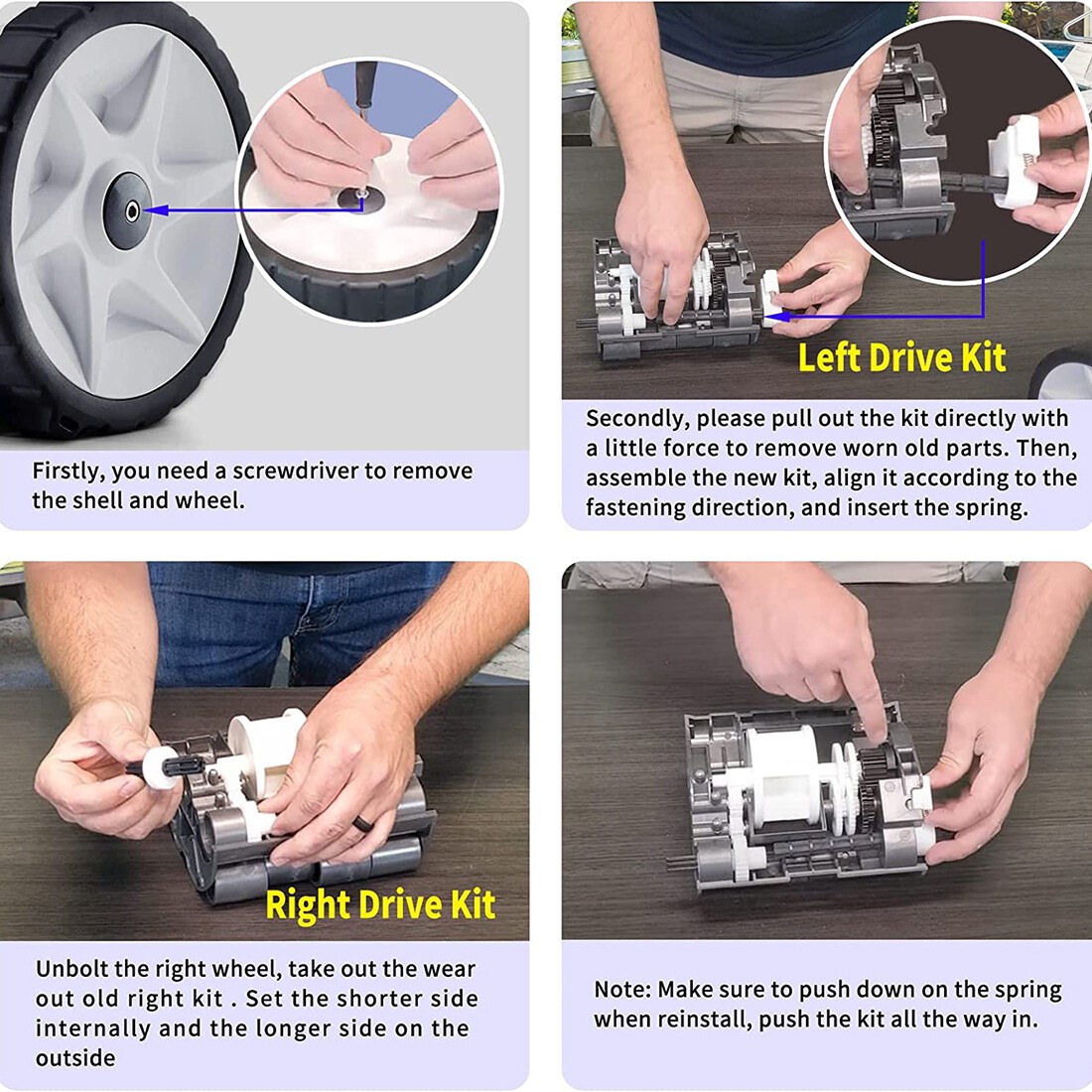 360290, 360289 Left Right Drive Kit for Pentair Rebel Kreepy Krauly Pool Cleaner