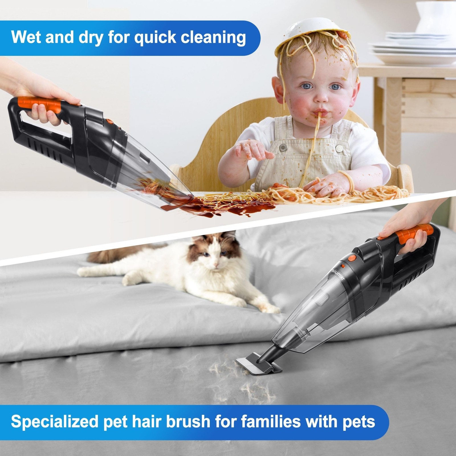 Handheld Vacuum Cordless,Powerful Suction 30Mins Long Runtime, Dust Busters C…