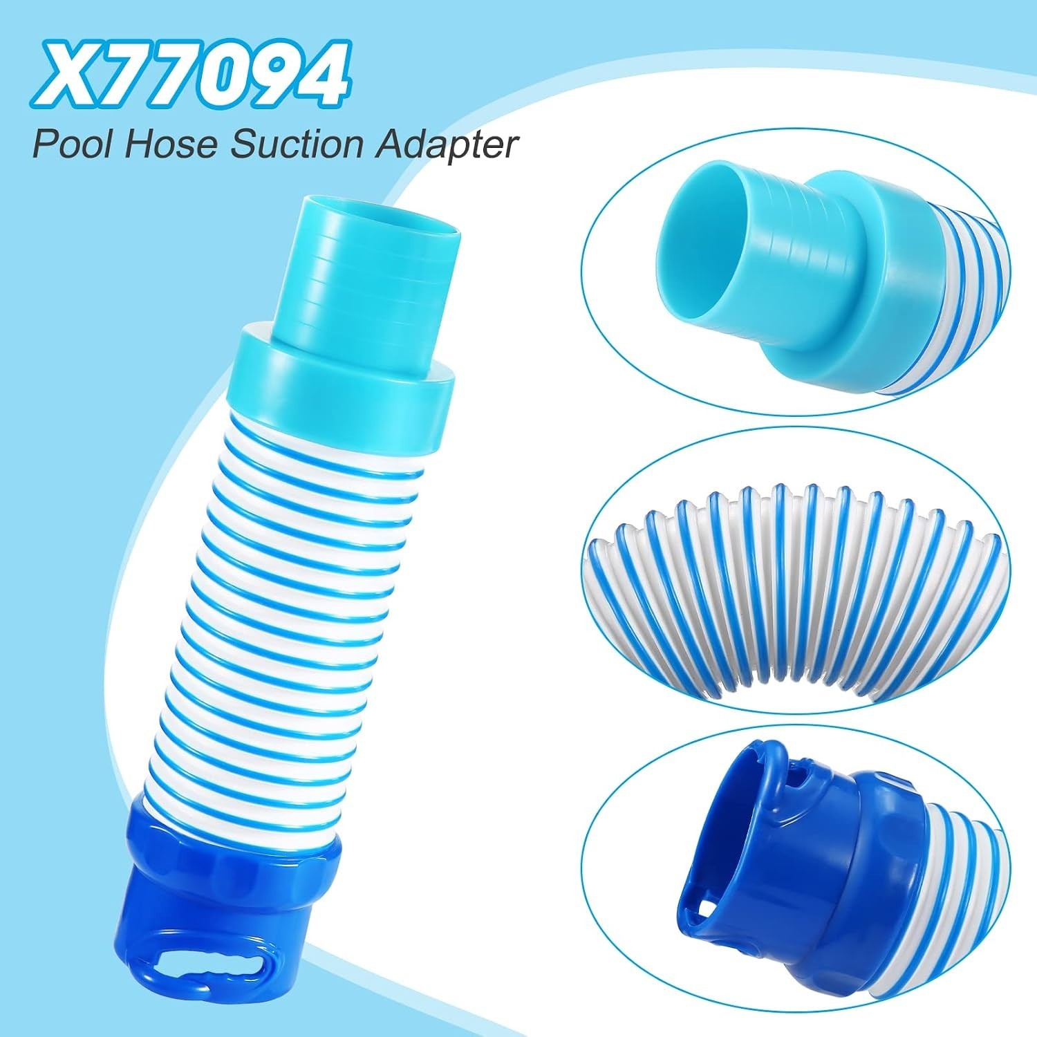 X77094 Pool Vacuum Hose Adaptor, Suction Adapter for Zodiac MX6 Baracuda MX8 X7