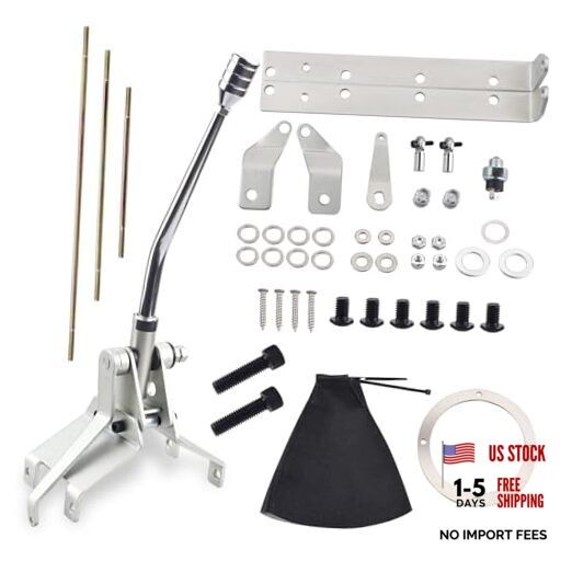 Transmission Shifter Set Turbo 350 Automatic Shifter Kit with 12&Prime; Stick, Fit