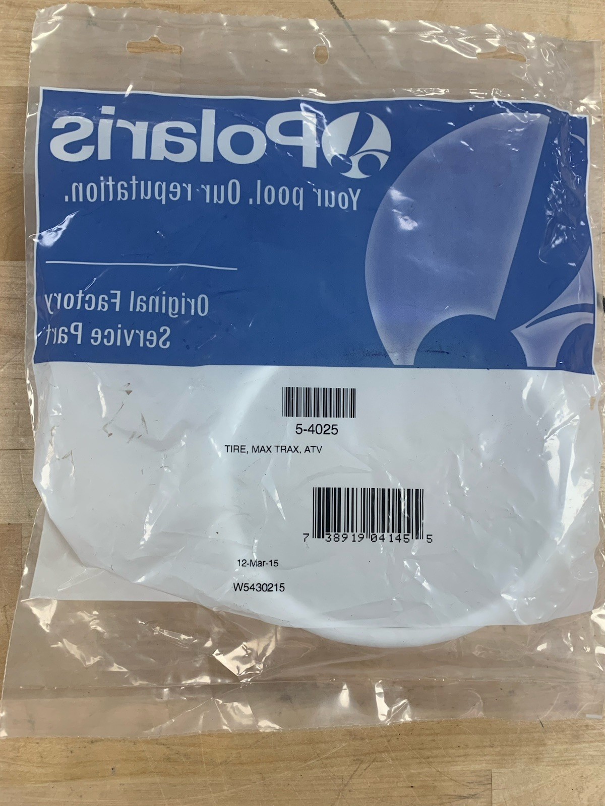 Polaris Tire 5-4025 for Max Trax ATV White Plastic Round Pool Cleaner Part