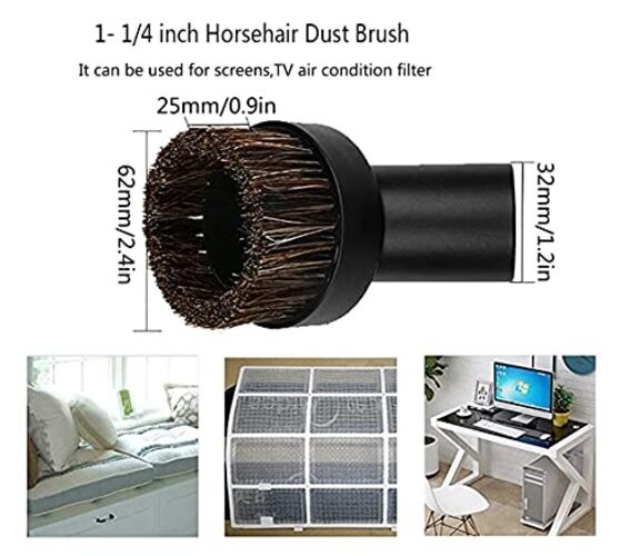 1 1/4 inch Vacuum Attachments Brushes Kit 1-1/4 inch 1-3/8 inch Vacuum Cleaner