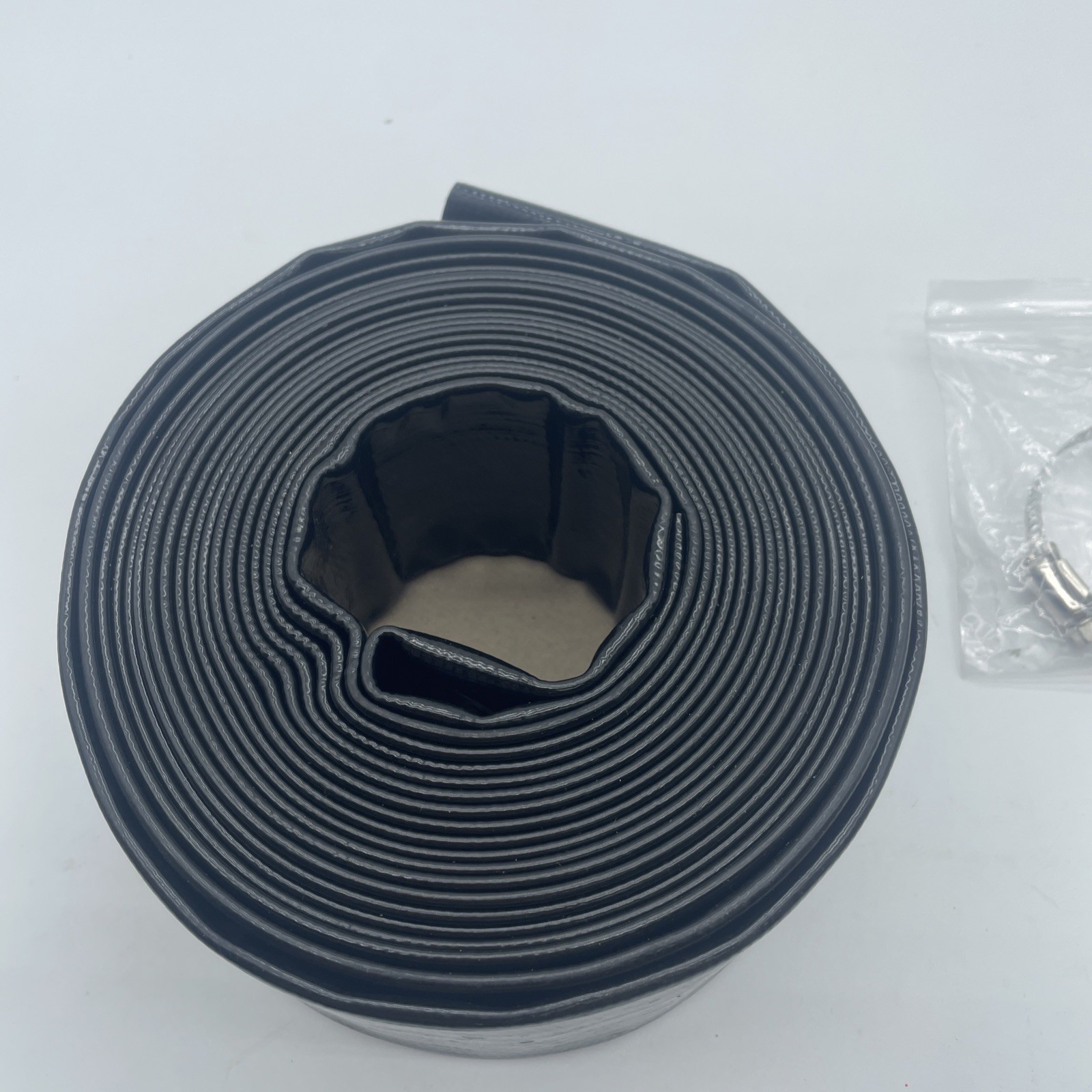 U.S. Pool Supply Black Rhino 2” x 25&prime; Pool Backwash Hose with Hose Clamp