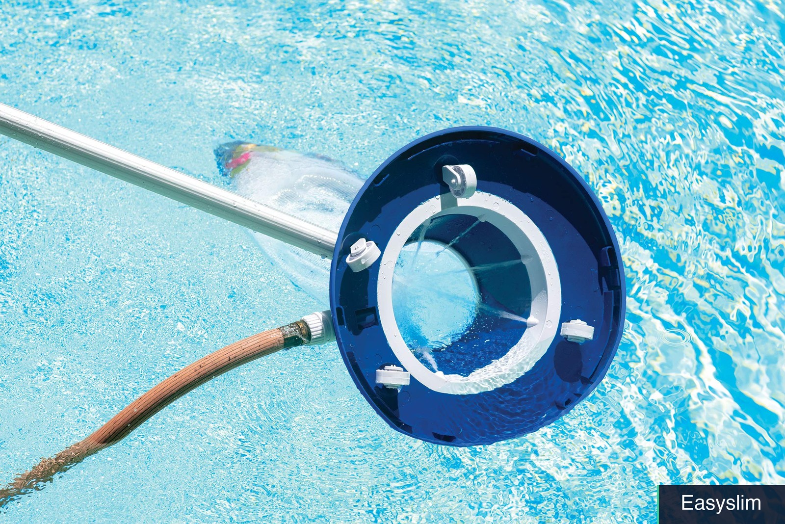 Pool Leaf Vacuum Head 15 Inch Blue Manual Mesh Bag for Pool Cleaning