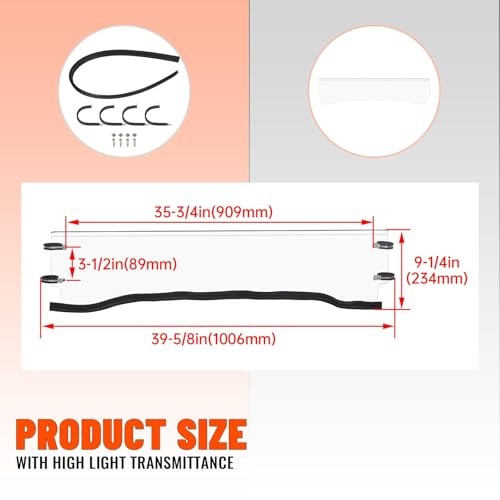 Clear Half Windshield Polycarbonate Compatible with Polaris 2008-2013 RZR 800