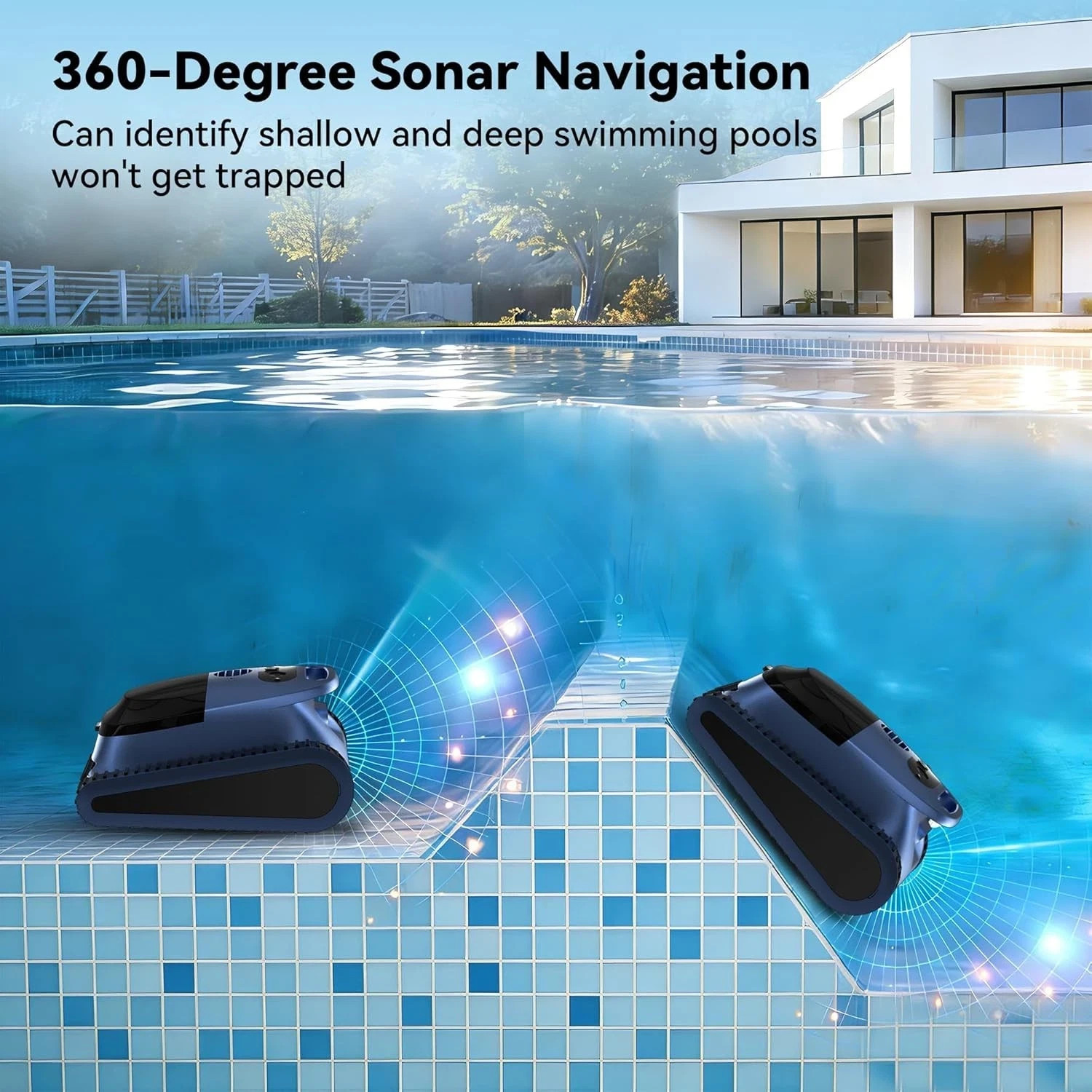Seauto 2026 Upgrade Cordless Robotic Pool Cleaner Wall-Waterline Cleaning w/APP