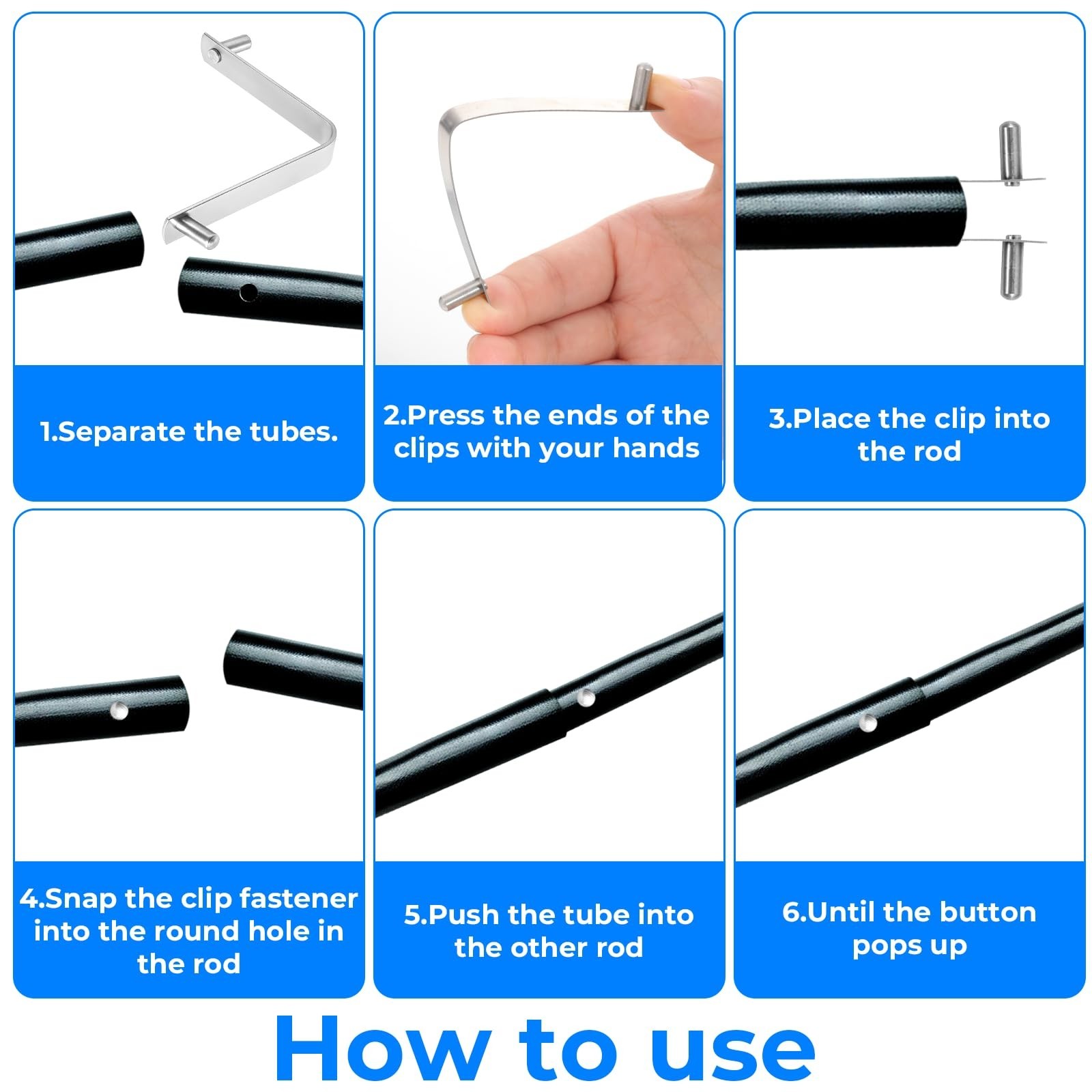 3 Pcs Pool Pole Clips Stainless Steel V Clips Pool Brush Clip Pool Hooks for Po