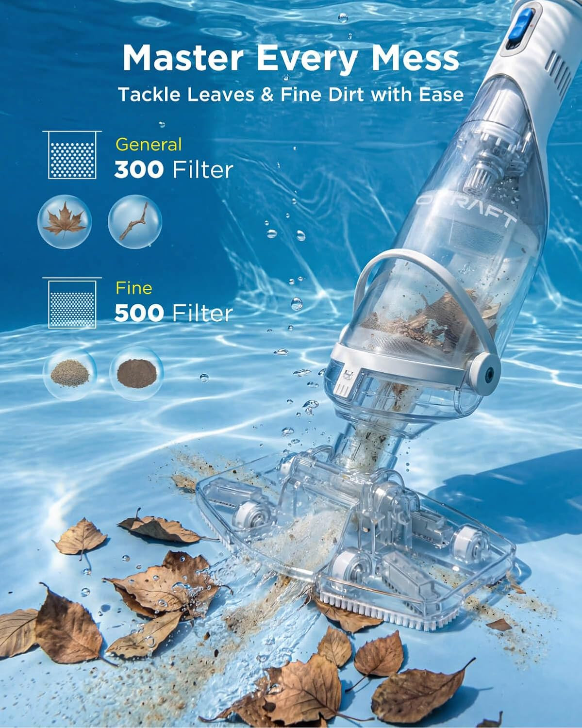 Inokraft Pool Vacuum for above Ground Pool, Cordless Pool Vacuum for Inground Po