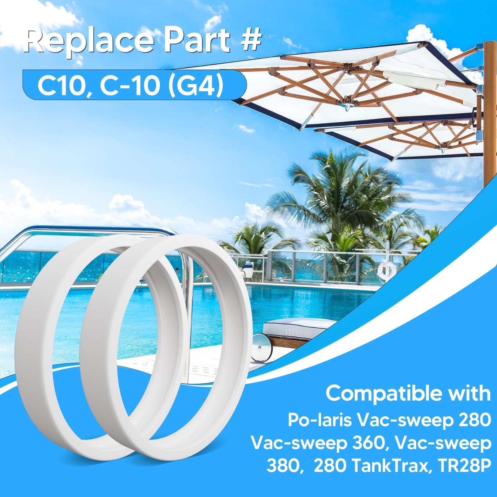 Funmit Pool Cleaner All Purpose Tire Replacement Part Compatible with Polaris…
