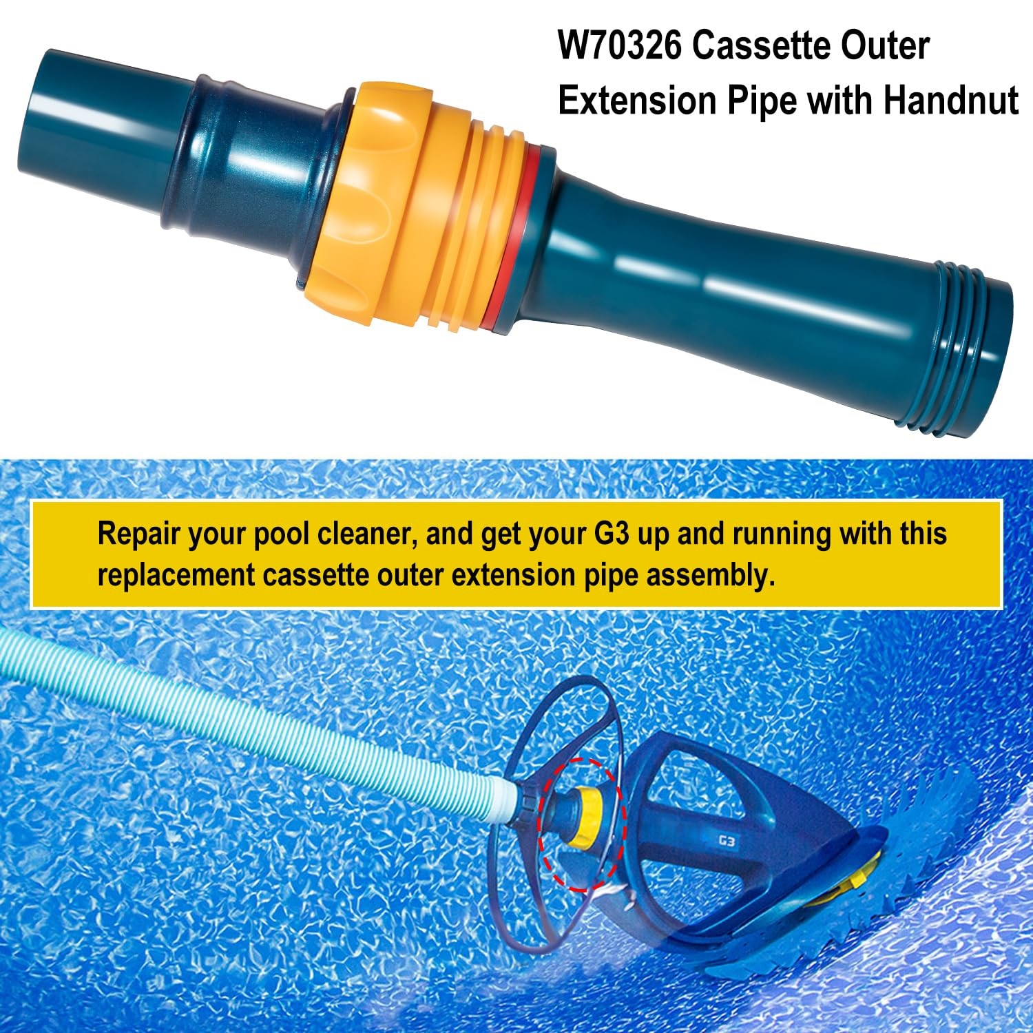 W70326 Cassette Outer Extension Pipe with Handnut Assembly Replacement Parts Kit