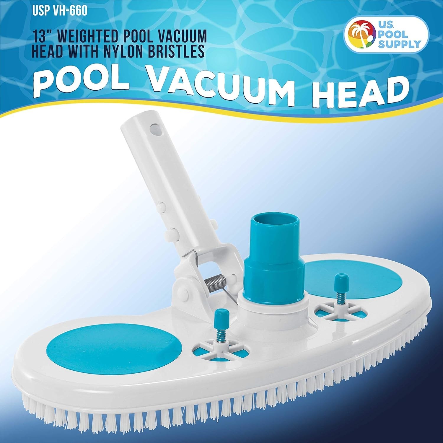 High Efficiency 13&Prime; Weighted Vacuum Head for Manual Pool Cleaning – Safe Design