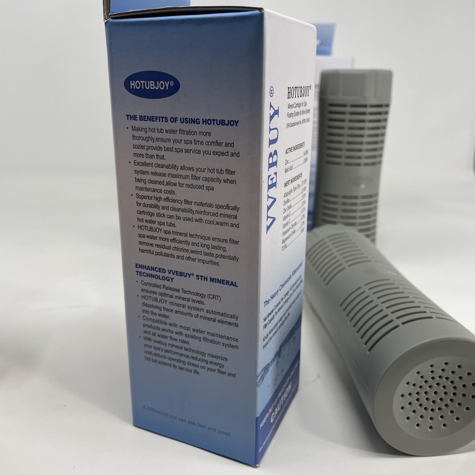 4x Webuy HOTUBJOY Spa Filter Cartridge Stick Mineral Hot Tub Purifier Pack Of 4