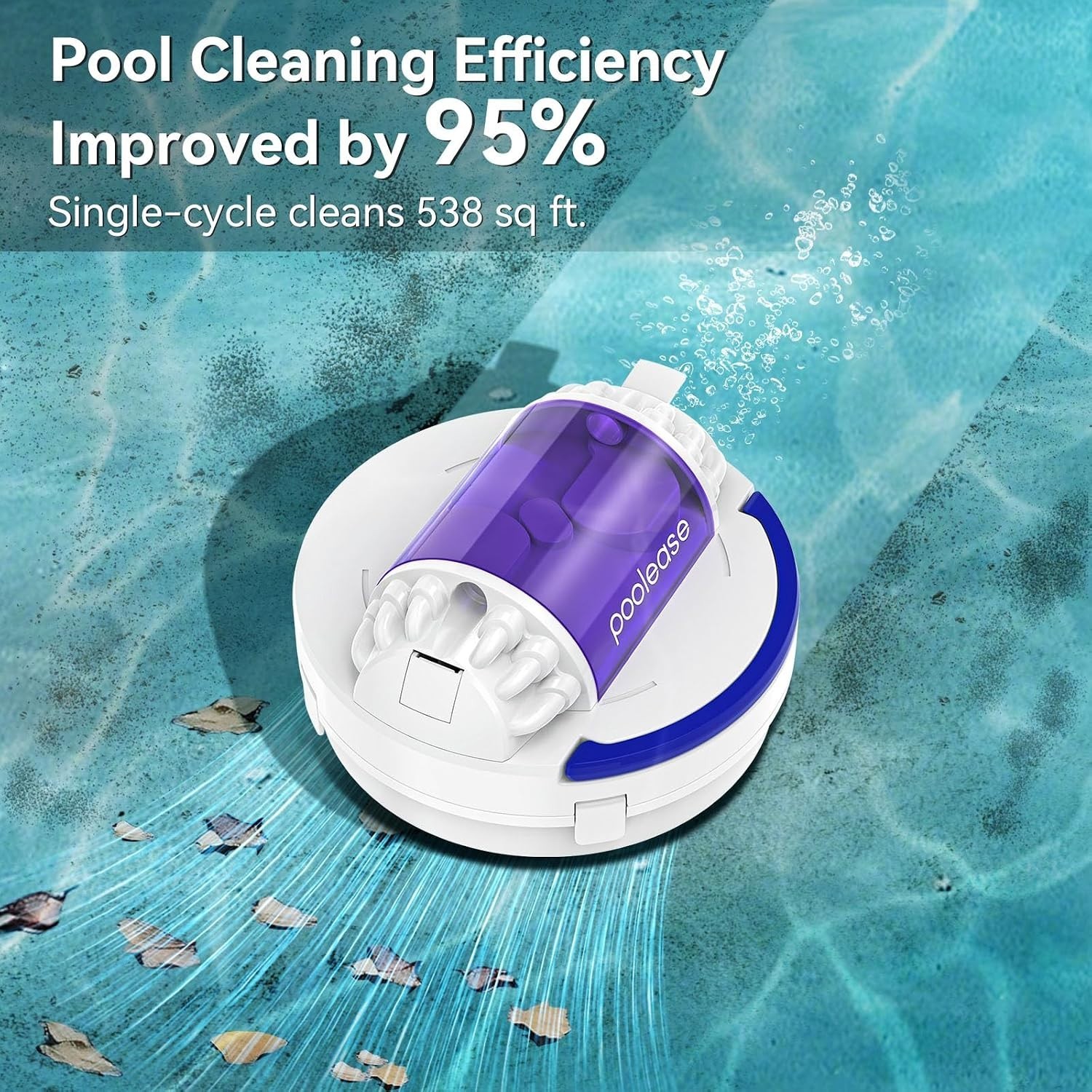 Poolease X1 Cordless Robotic Pool Cleaner Pool Floor 2600mAh 11.1V CE