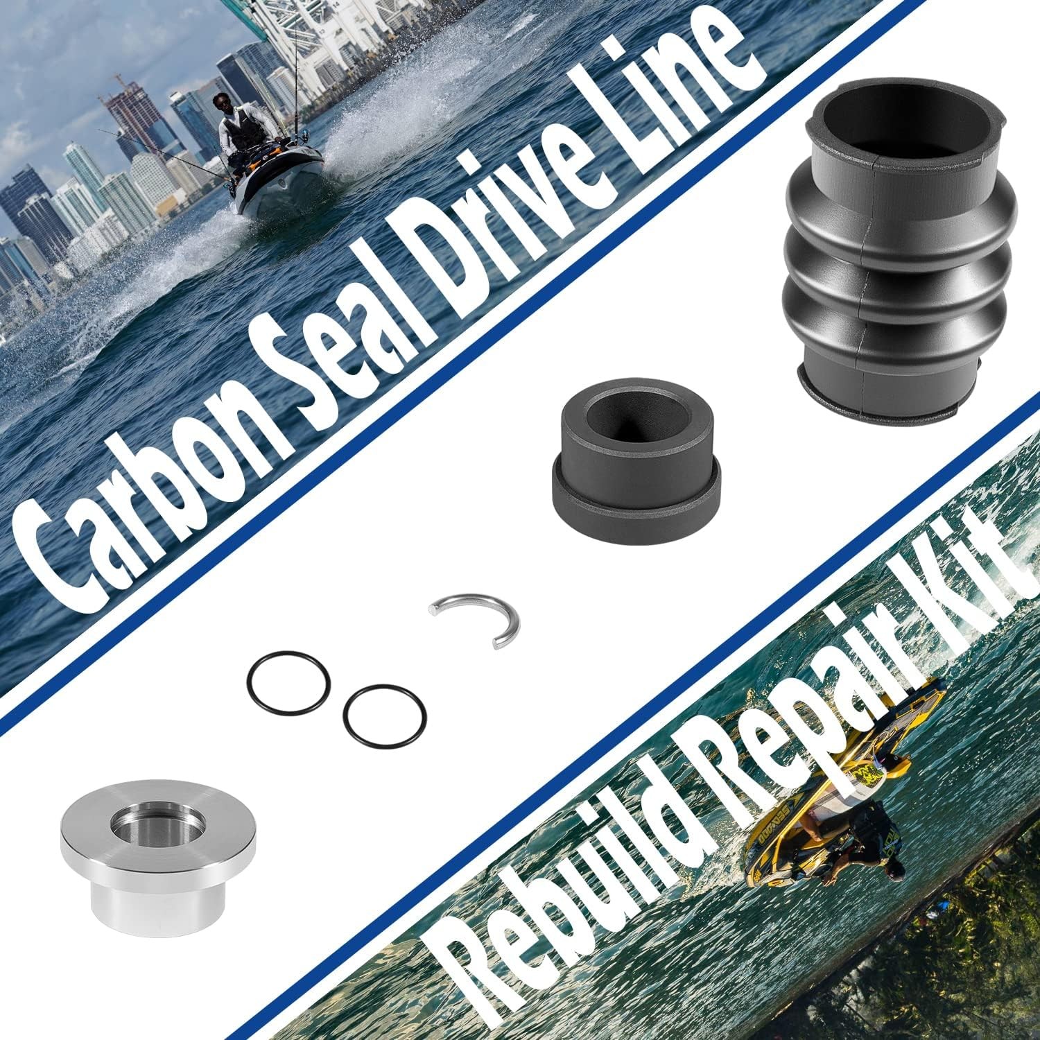 SeaDoo 1996-2007 Carbon Seal Drive Line Rebuild Kit – Black