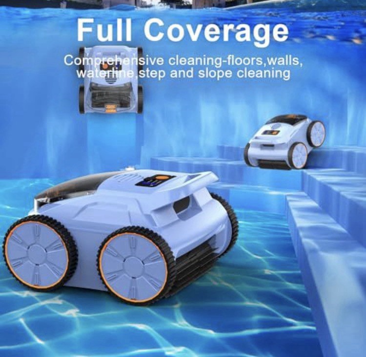 Robotic Pool Vacuum Smart Cleaner For Inground Floors Walls Waterline Cordless
