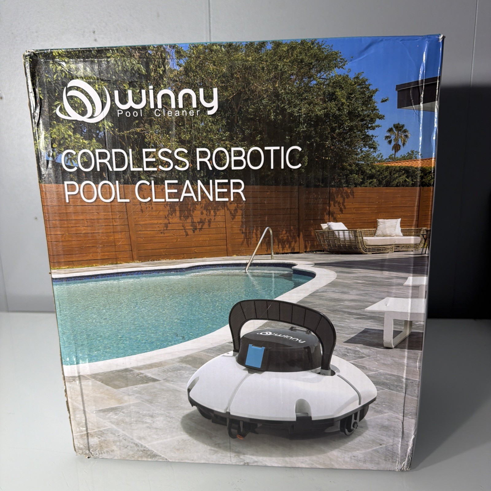 Cordless Robotic Pool Cleaner,Pool Vacuum with Auto- Parking, Lightweight Open