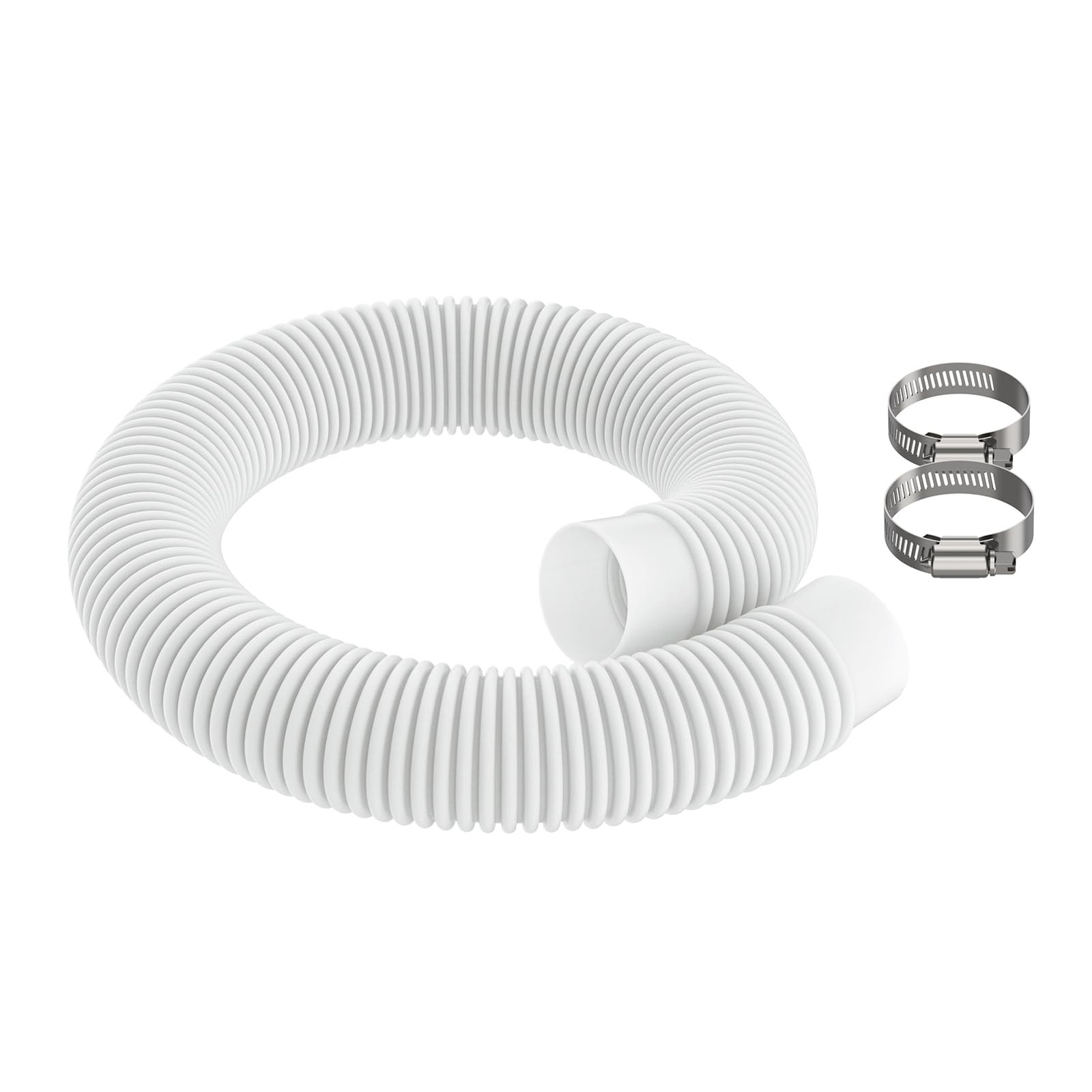 1.5&Prime; x 2&prime; Plastic Return Suction Pool Hose 2 feet x 1.5 inches, White