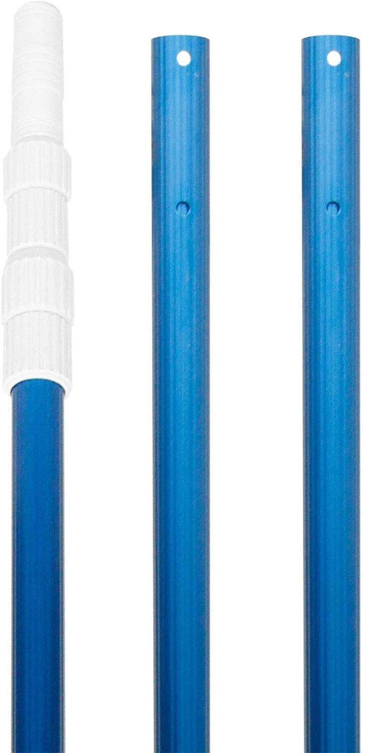 Telescopic Pool Pole 12ft Aluminum 3 Section Adjustable For Skimmer Net Vacuum B