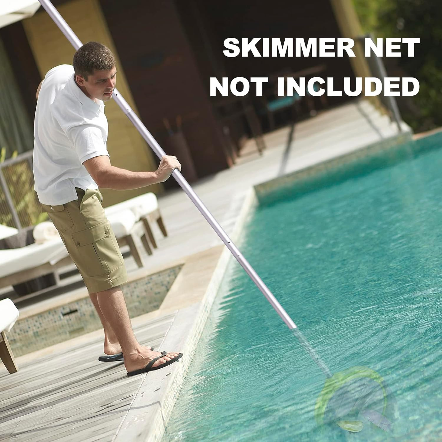 Pool Pole – Professional 15 Foot Telescoping Swimming Pool Cleaning Poles,Adjust