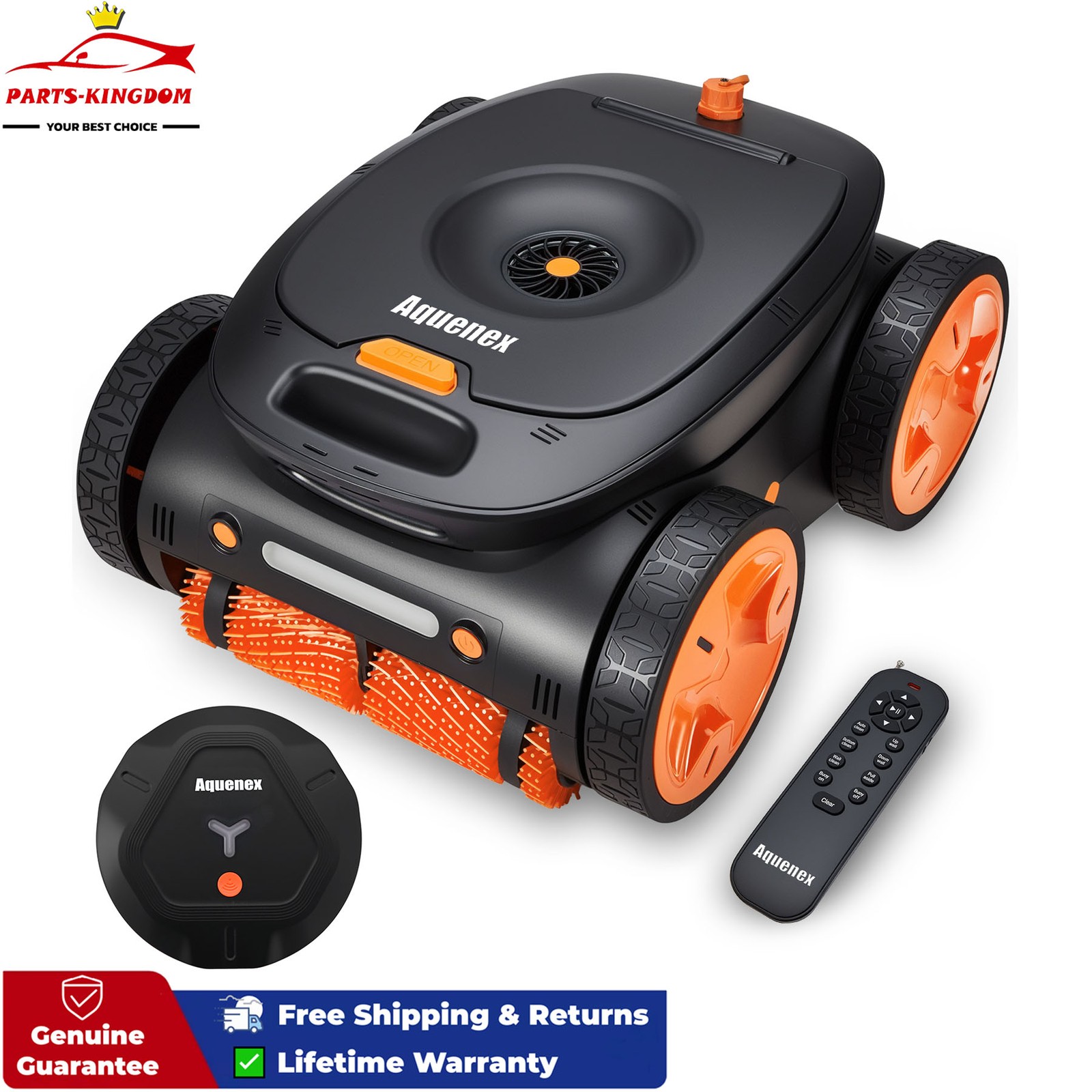 3.5H Runtime Cordless Robotic Pool Cleaner, Underwater Pool Vacuum App & Remote