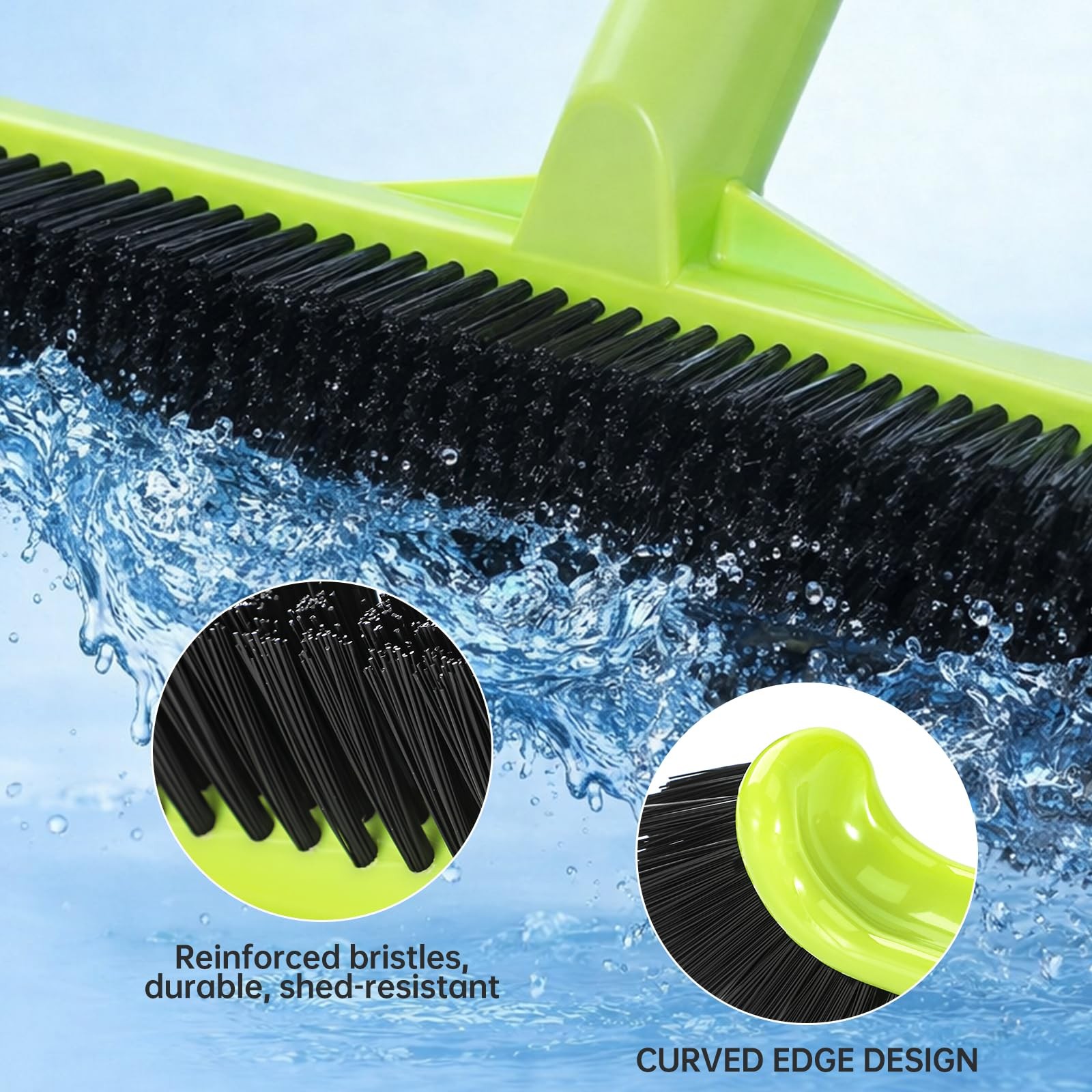 Pool Brush Head, Scrub with Premium Nylon 3x3x17 inches, Green
