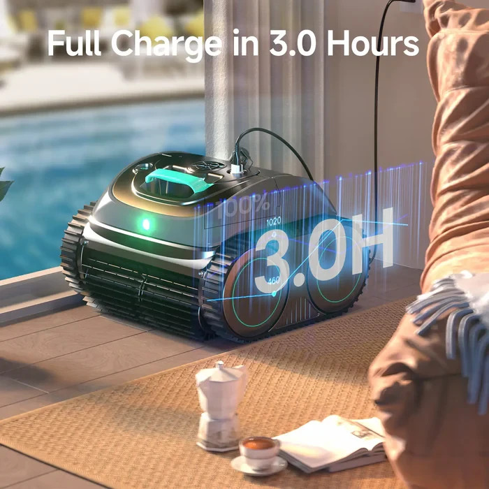 WYBOT C1 Pool Cleaner Wall Climb Cordless Robotic Pool Robot In-Ground Pools NEW
