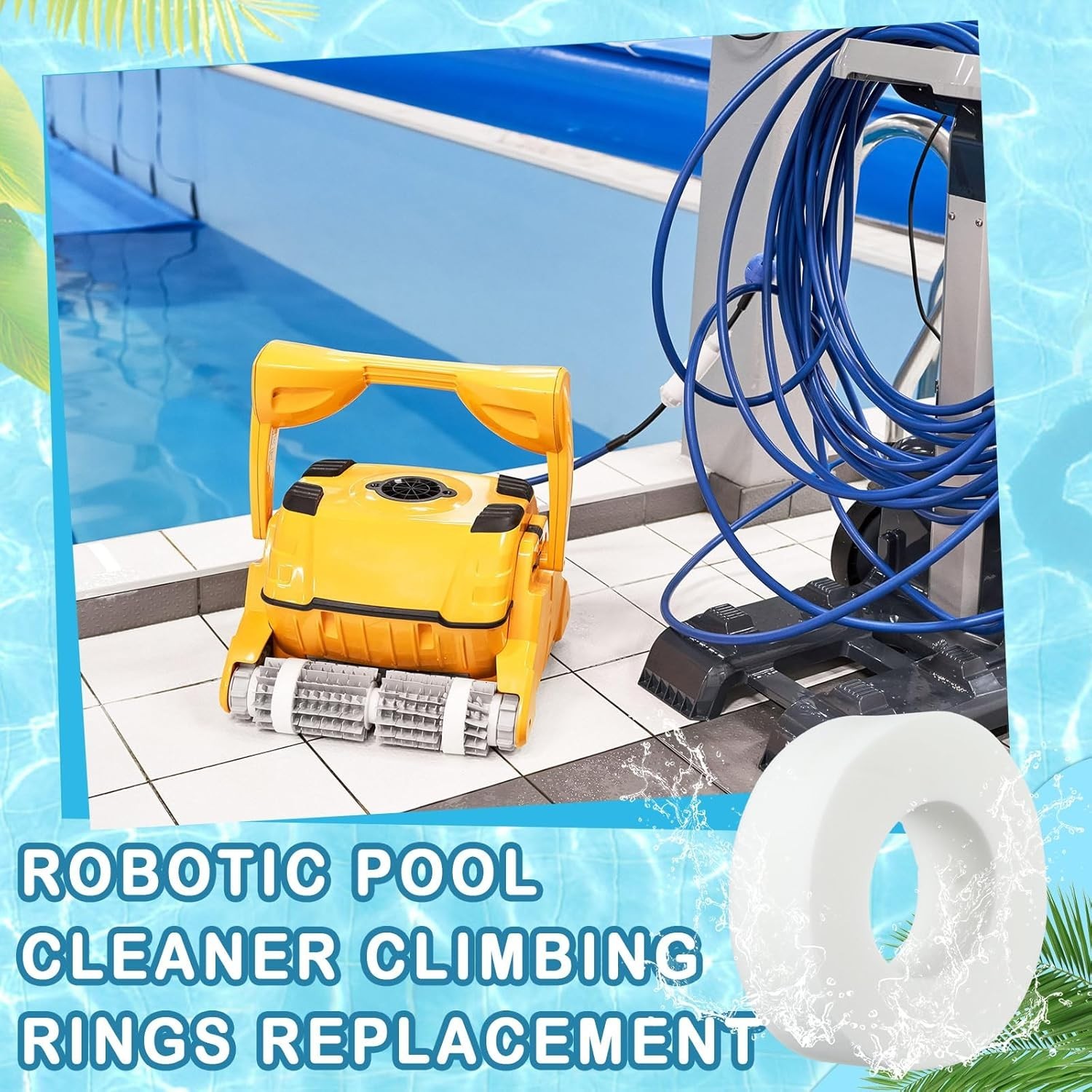8 Climbing Rings for Maytronics Dolphin Robotic Pool Cleaners – 6101611-R4