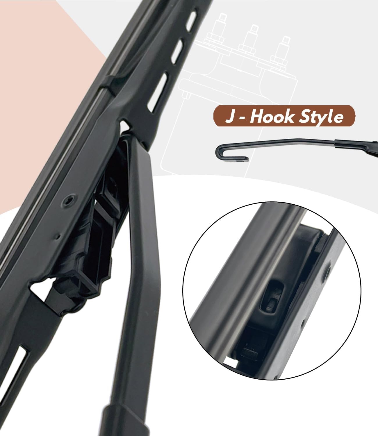 Wiper Arm and Wiper blade set for B170 series Wiper Motor fits for Polaris RZR