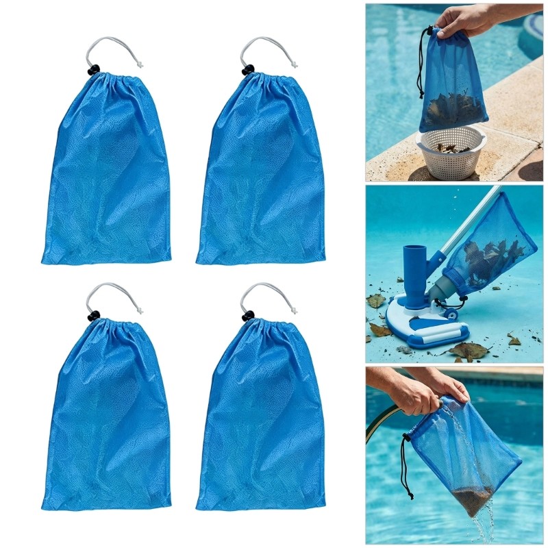 Universal Pool Vacuum Net Bag with Drawstring for Swimming Pool Care Easy to Use