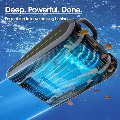 Cordless Robotic Pool Cleaner, Pool Vacuum 180W Brushless Motor, 45000Pa Suction